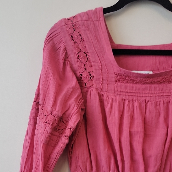 American Eagle Outfitters Pink Lace Blouse - Picture 4 of 13